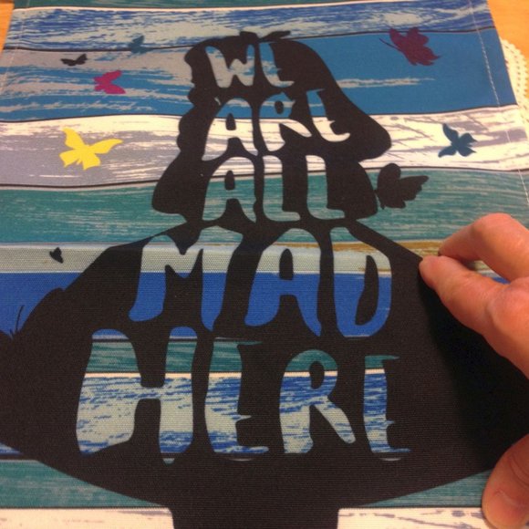 Beach Decor, Farmhouse, We are all mad here wall hanging - Picture 2 of 5